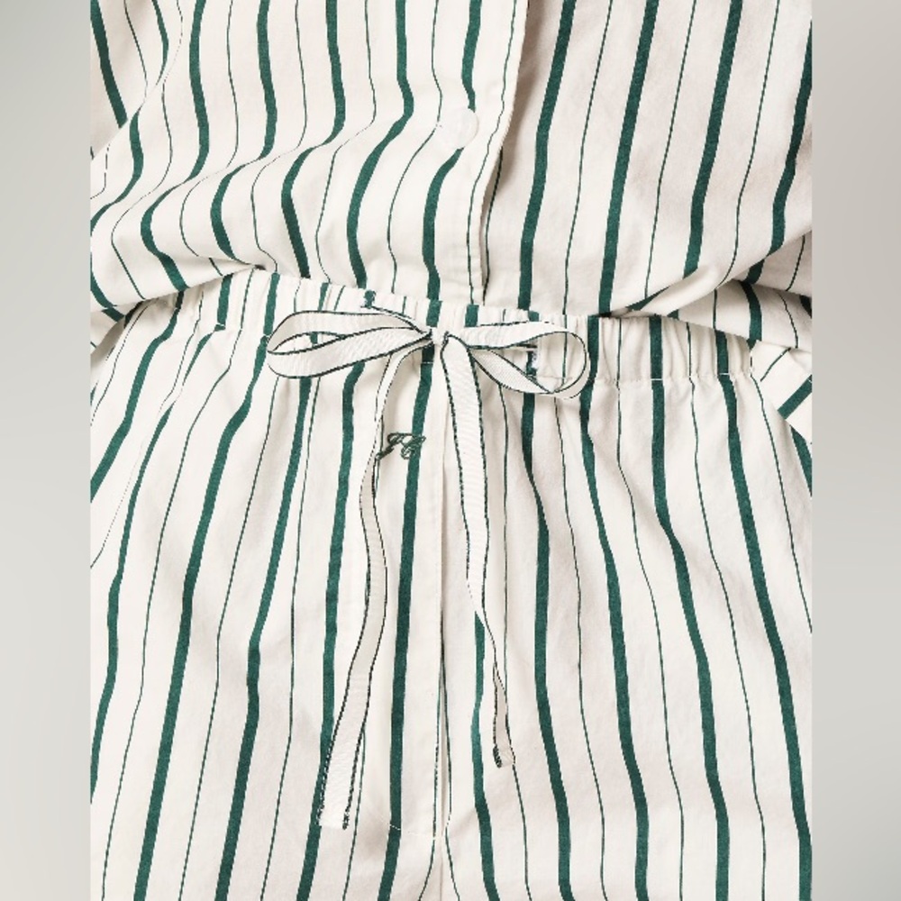 J.Crew Cotton poplin long-sleeve pajama pant set in peppermint stripe CP547 - Picture 2 of 6